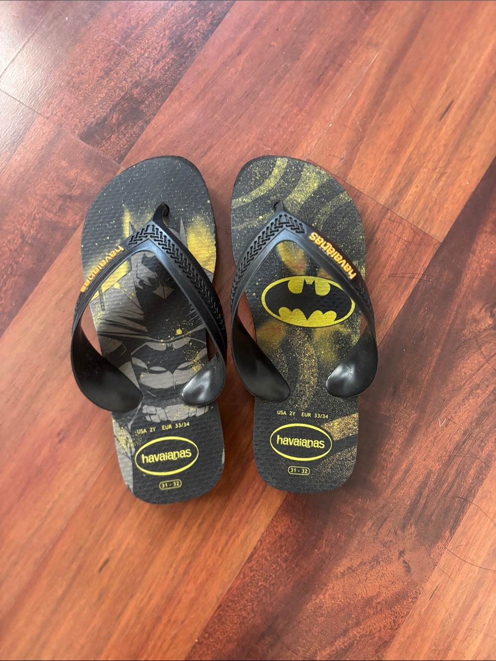 Havaianas Kids Batman Black & Yellow Flip Flops